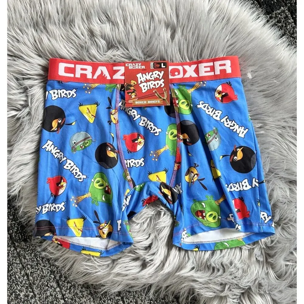 Crazy Boxer‎ Angry Bird Attack Men's Boxer Briefs Size Large NWT